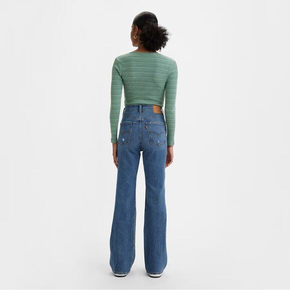 NEW Levi’s 70’s High Rise Flare Premium Jeans Distressed Womens Size W27 L32 - Picture 5 of 9